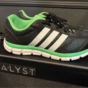 Adidas Men's Black and Green Running Shoes